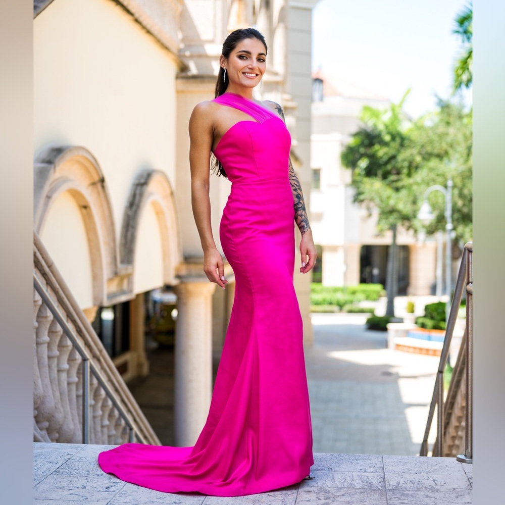 Woman Elegant Wedding Bridesmaid Cocktail Ball Gown Evening Formal Gown Dress